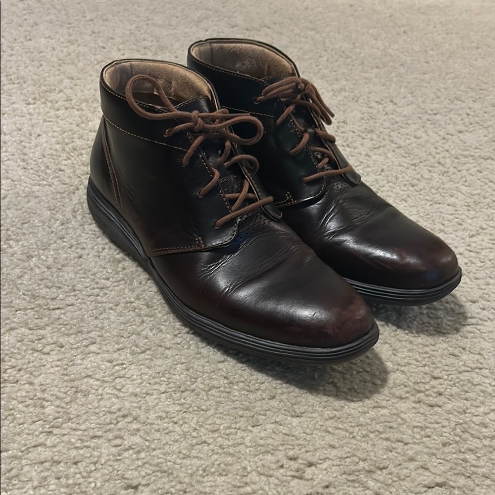 Men's Cole Haan Grand.0S Brown Leather Ankle Boots sz 10.5